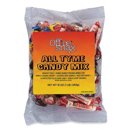 OFFICE SNAX. Candy Assortments, All Tyme Candy Mix, 1 lb Bag 00652